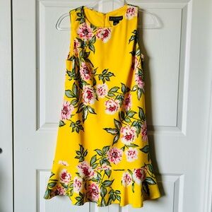 Jessica Howard Women’s Dress 12P Ruffled Yellow Floral